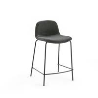 Ice tabouret de bar H65 velours gris elephant