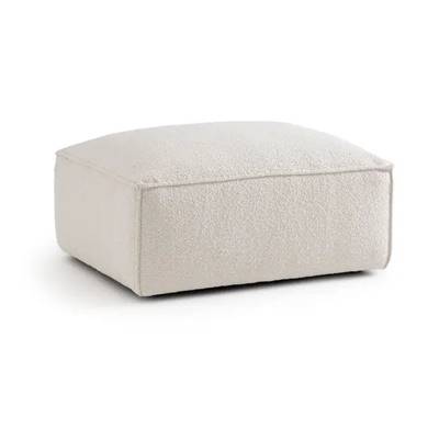 Riga pouf modulable bouclette écru
