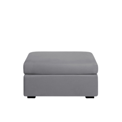 Adria pouf tissu gris clair rectangulaire