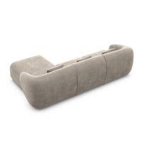 Taigano canapé d'angle droit en velours beige foncé
