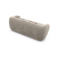 Taigano canapé 2 places en velours beige foncé