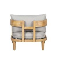 Borneo fauteuil de jardin en acacia tissu clair