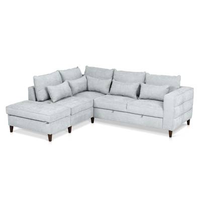 Margot canapé convertible d'angle réversible gris