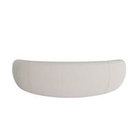 Wallasy canapé 3 places en tissu bouclé blanc