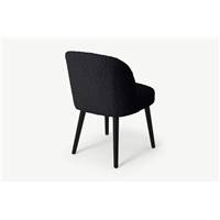 Swinton chaise mouton noir et bois noir