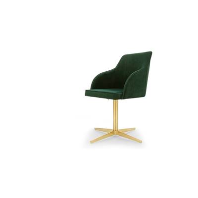 Keira chaise de bureau velours vert sapin