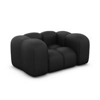 Cotton fauteuil 1 places en cuir noir