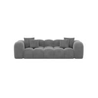 Cotton canapé 3 places en velours gris foncé
