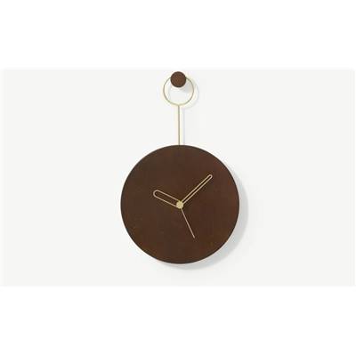 Rhion horloge en bois foncé