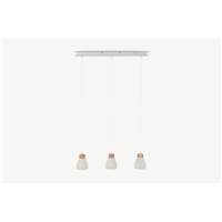 Albert suspension triple, gris doux et bois clair