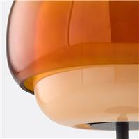 Aljabal lampe de table en verre coloré orange