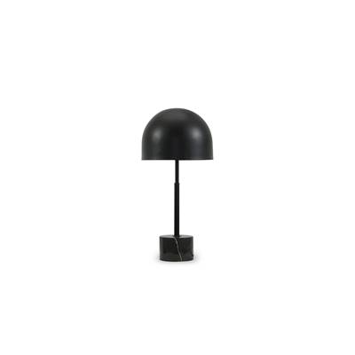 Zambra lampe de table marbre noir et métal noir