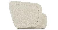 Vico canapé 2 places en tissu bouclette blanc