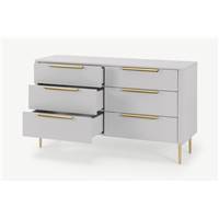 Ebro commode gris et laiton