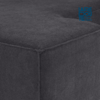 Ginger canapé d'angle gauche convertible polyester gris charbon
