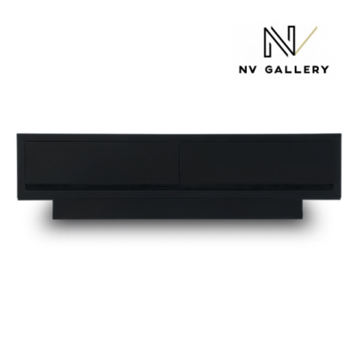Eclipse table basse bois frêne noir glossy