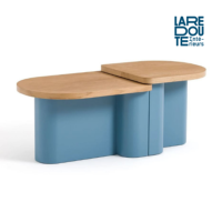 Lazno lot de 2 tables basses gigognes bleu