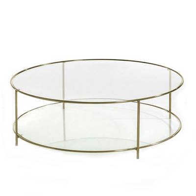 Bysil table basse ronde verre trempé