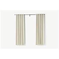 Julius rideaux à oeillets velours taupe clair 135x260