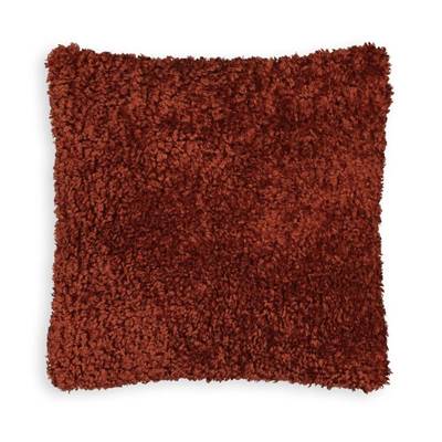 Moute housse de coussin bouclette noix de pécan 40x40
