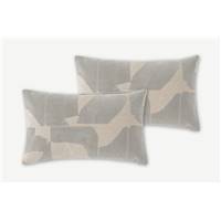 Rudzi lot de 2 coussins taupe clair 30x50