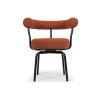 Jesper chaise de bureau rotative bouclette rouille