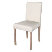 Clayton chaise en tissu beie et pieds en bois de chêne