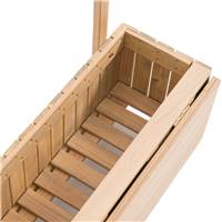 Freya jardinière de balcon acacia avec tablette pliante