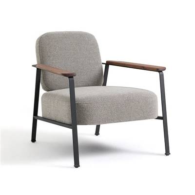 Rosalie fauteuil natté chiné gris