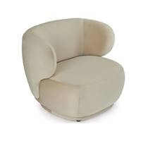 Havane fauteuil velours taupe macadamia