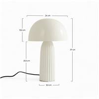Shimo lampe de table en métal blanc