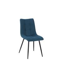 Alba chaise en tissu bleu ptrole