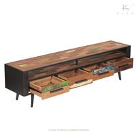 Soho meuble TV bois de bateau recyclé 1 niche 4 tiroirs