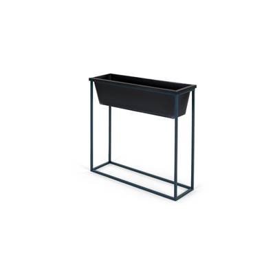 Noor cache-pot rectangulaire sur pied noir