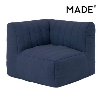 Gus fauteuil d'angle bleu marine