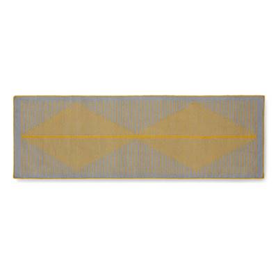 Camden tapis de couloir gris et jaune moutarde 66x200