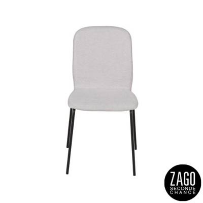 Sense chaise en tissu gris clair piètement métal noir