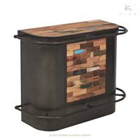 Nautical bar central bois de bateau recyclé L144cm
