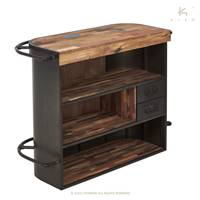 Nautical bar central bois de bateau recyclé L144cm