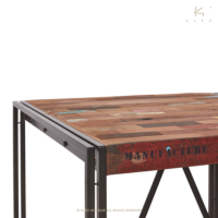 Nautical table haute bois de bateau recyclé L150cm