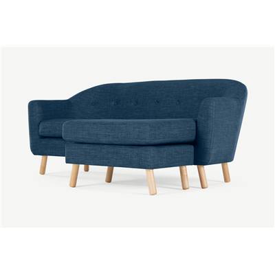 Lottie canapé d'angle droit bleu port
