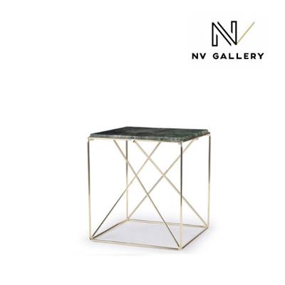 Barry table d'appoint pierre verte façon marbre