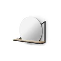 Huldra miroir mural et tagre bois et mtal noir