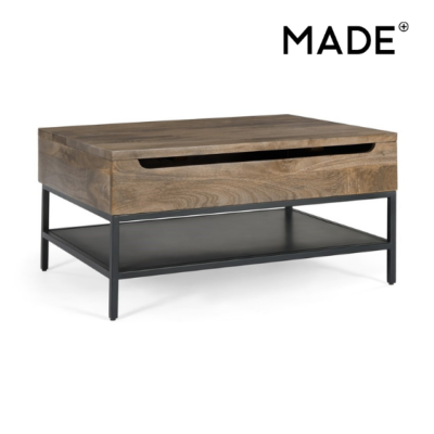 Lomond table basse bois de manguier et noir