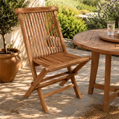 Java chaise de jardin en teck huilé pliable