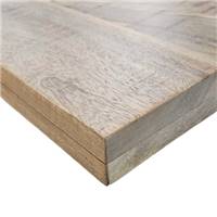 Kanate table à manger 240cm bois de manguier et métal noir bords droits