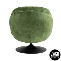 Topi fauteuil pivotant velours vert