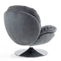 Topi fauteuil pivotant tissu texturé gris foncé