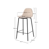 Vladi chaise ilot central tissu beige H66
