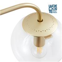 Manisa applique double laiton et verre transparent